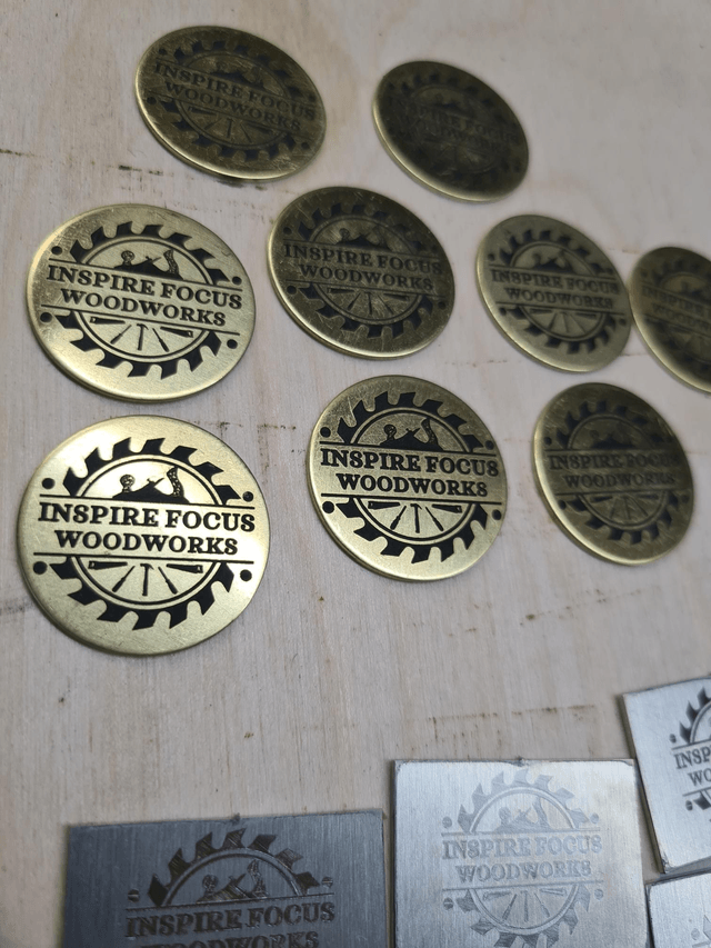 30mm Brass Maker Mark Logo Discs