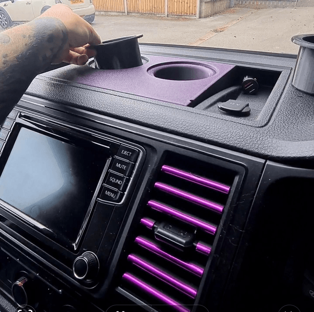 VW T6 Top Dash Caddy. Twin Cup / Bottle Holder 