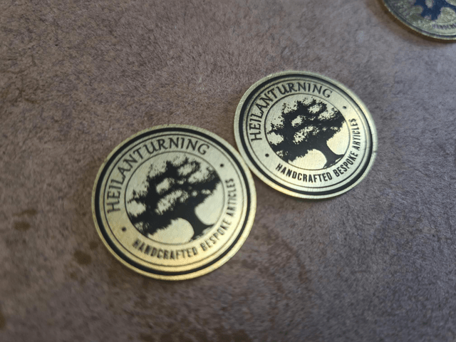 30mm Brass Maker Mark Logo Discs