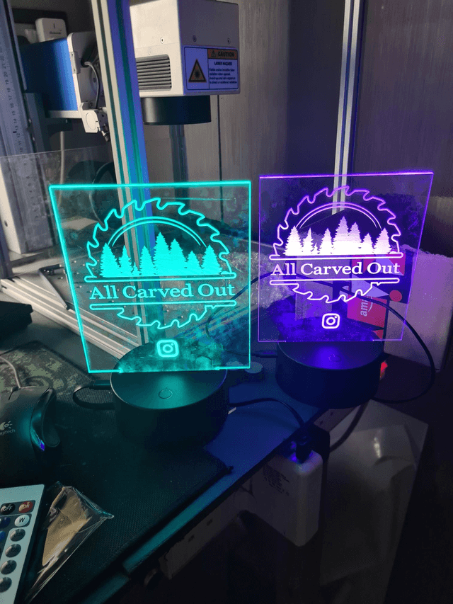 Custom Edge Lit RGB Acrylic Light 